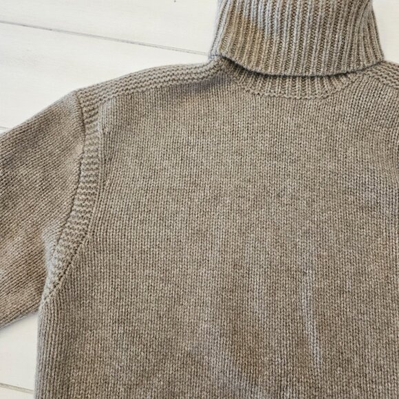 Polo Ralph Lauren Oak-Brown Heather Wool Cashmere Turtleneck Sweater - Picture 4 of 10